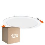 Confezione Multipack 12x Osram Downlight LED Recess Slim Bianca 22W 2000lm 110D - 840 Bianco Freddo| Ritaglio 200mm - IP20