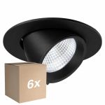 Confezione Multipack 6x Noxion Faretti LED Forza V2 Aluminium Nero 28/32/36/40W - 3300/3700/4100/4500lm 36D - 930-940-957 CCT | 160mm - Ritaglio 145mm - Miglior Resa Cromatica