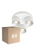 Confezione Multipack 6x Nordlux Pitcher Faretti Metallo Bianca | Adatto per 3x GU10