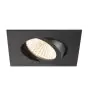 SLV New Tria 68 Faretti Aluminium Nero Piazza 8.3W 705lm 60D - 927 Bianco Molto Caldo | Ritaglio 68mm - Miglior Resa Cromatica - Dimmerabile 
