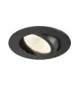 SLV New Tria 68 Faretti Aluminium Nero Il Giro 8.3W 750lm 60D - 930 Luce Calda -  | Ritaglio 68mm -  Miglior Resa Cromatica - Dimmerabile 