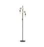 Eglo Lampada da terra Townshend Acciaio Legna Nero Marrone | IP20 - Adatto per 2x E27 