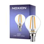 Noxion Lucent LED E14 Sferica Filamento Chiara 2.5W 250lm - 827 Bianco Molto Caldo | Sostitutiva 25W