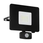 Eglo Luce Da Parete Faedo 3 Aluminium Nero 31W 3400lm - 850 Bianco Freddo | IP44 - Sensore Di Movimento